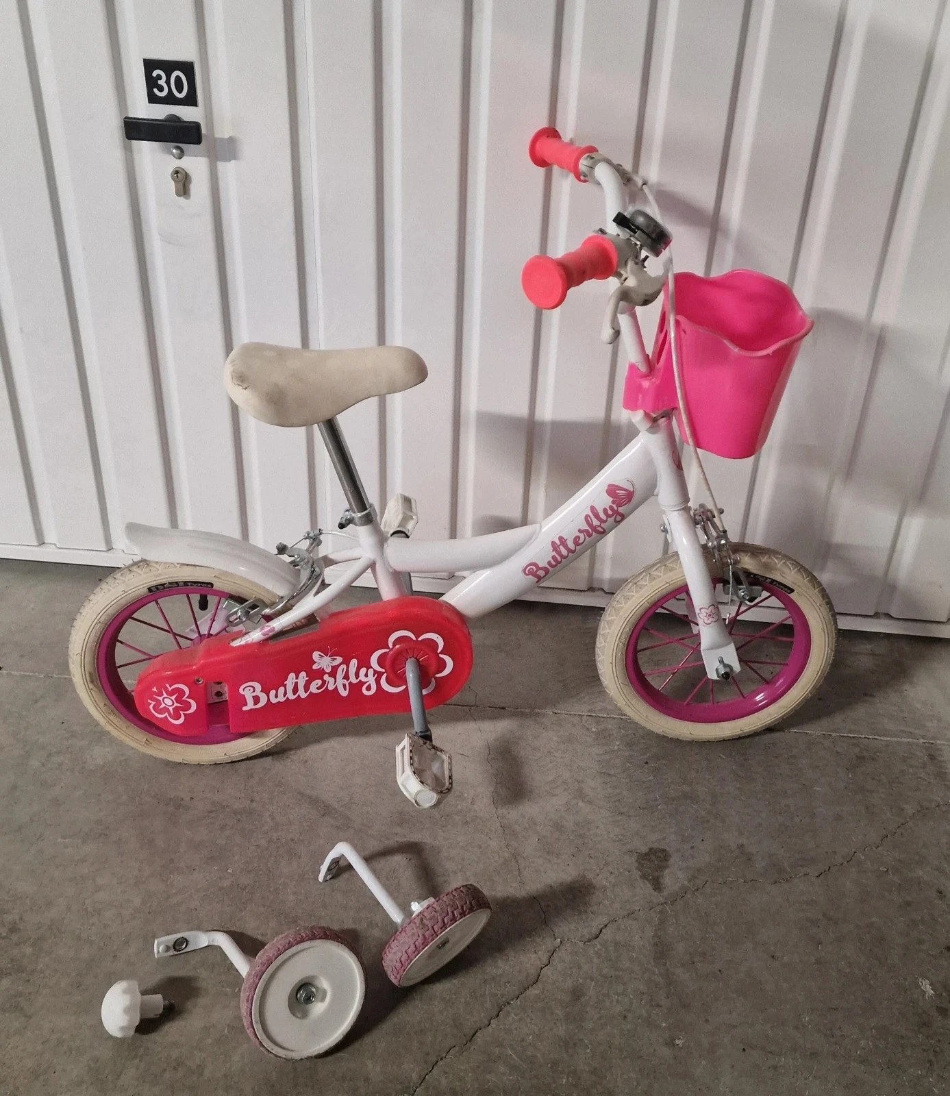 Vélo enfant Butterfly 12 pouces avec roulettes – Fonctionnel